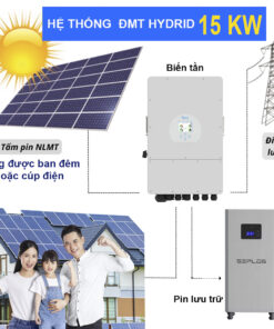 Gói Hệ Thống Điện Mặt Trời 15KWP (Lưu Trữ 28.6KWH) – Giảm 4.5-6TR (Dùng Ban Đêm hoặc Cúp Điện)