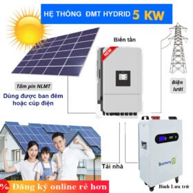 Gói Hệ Thống Điện Mặt Trời 5,65 KWP (Trữ 15KWH) – Giảm 1-2TR (Dùng Ban Đêm hoặc Cúp Điện)