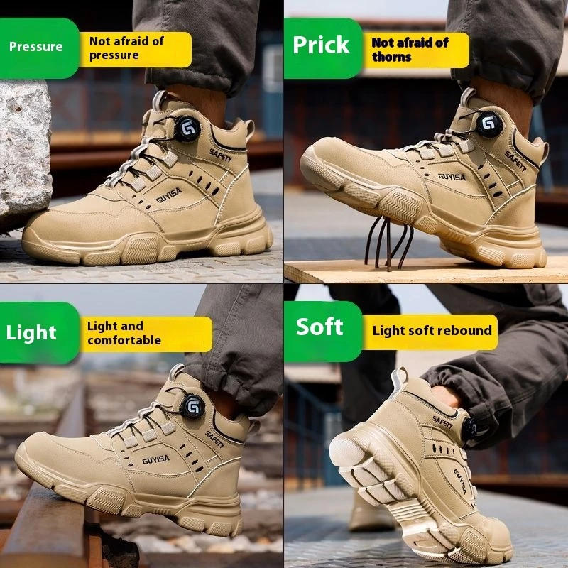Giày bảo hộ nam có sẵn Giày bảo hộ chống va đập chống xuyên thấu Giày bảo hộ mũi thép