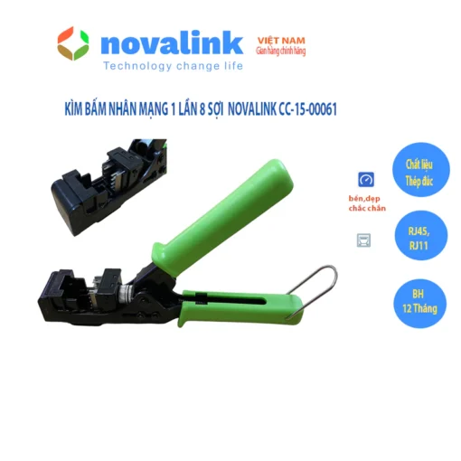 Dụng cụ bấm nhân mạng 1 lần 8 sợi Novalink CC-015-00061 dùng cho nhân Commscope