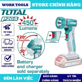 Đèn làm việc 5W - 8W dùng pin 20V TWLI2058 - TWLI2038 <không kèm pin sạc>