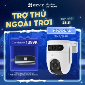 Camera WIFI EZVIZ H9C 3MP/5MP Ống kính kép liên kết thông minh, Quay quét toàn diện Phát hiện người & xe cộ