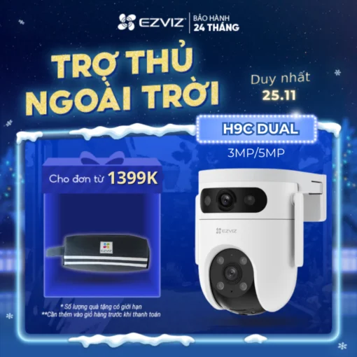 Camera WIFI EZVIZ H9C 3MP/5MP Ống kính kép liên kết thông minh, Quay quét toàn diện Phát hiện người & xe cộ