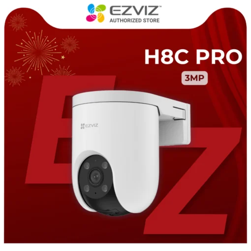 Camera wifi xoay ngoài trời Ezviz H8C Pro 3MP 2K có màu ban đêm - Chính hãng